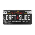 #1 Drift Kingz “DRFT & SLIDE” Novelty License Plate – FAFO Drift Plate