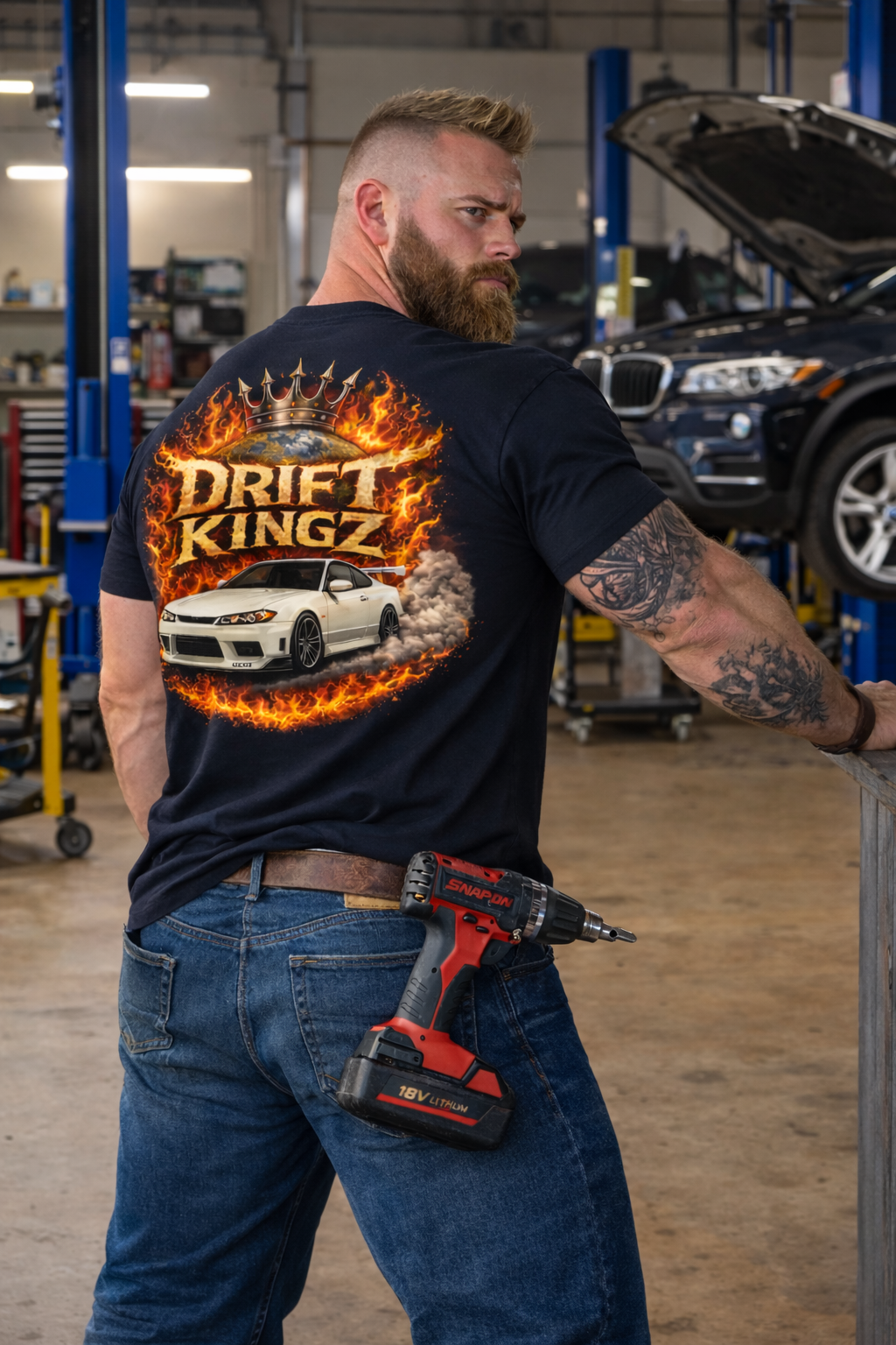 Drift Kingz - Flaming Nissan Silvia S15 T-Shirt