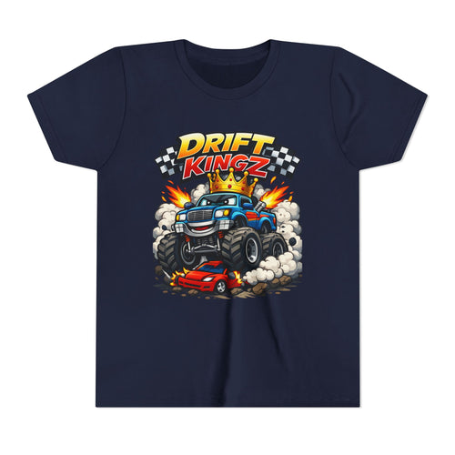#1 DRIFT KINGZ – Monster Truck Crown Kids T-Shirt