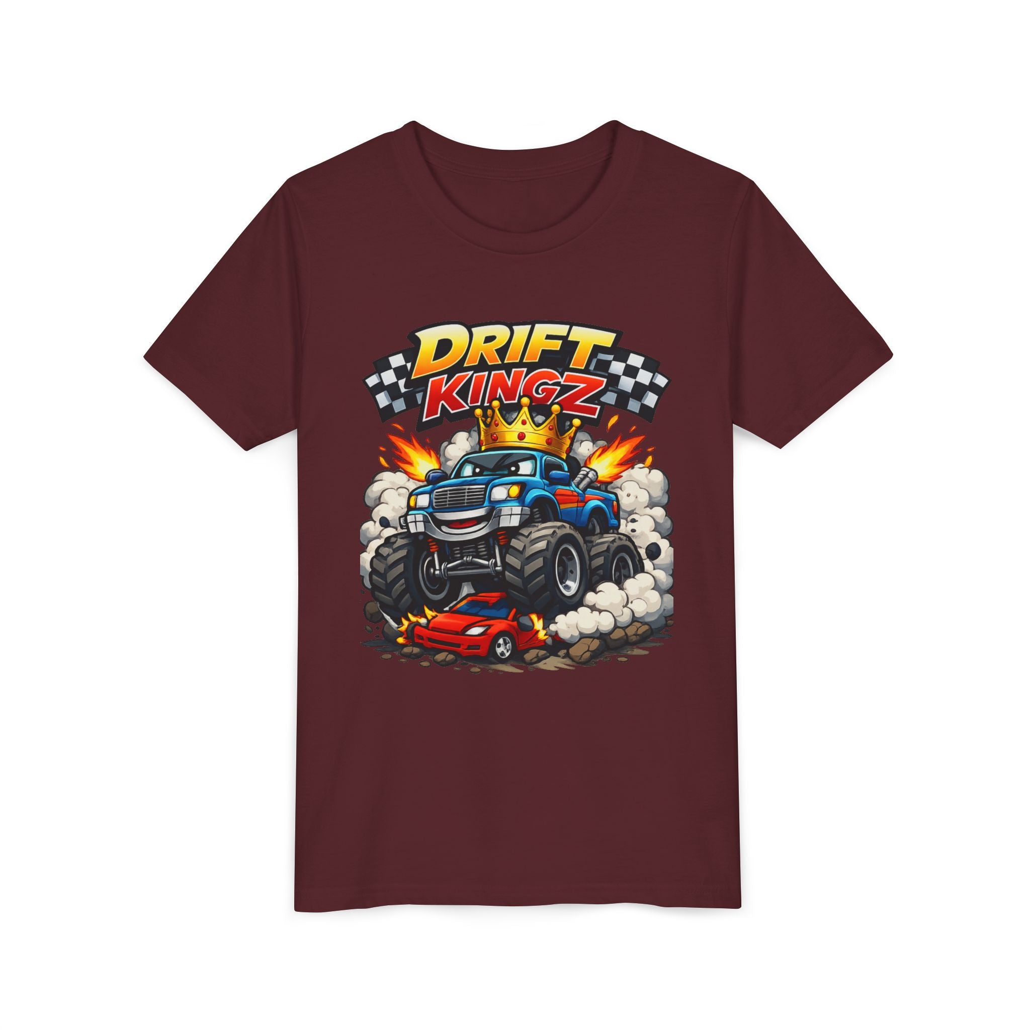 #1 DRIFT KINGZ – Monster Truck Crown Kids T-Shirt