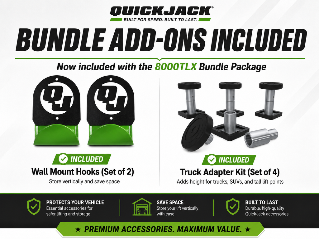 QUICKJACK - 8000TLX 8,000-LB. PORTABLE CAR LIFT BUNDLE
